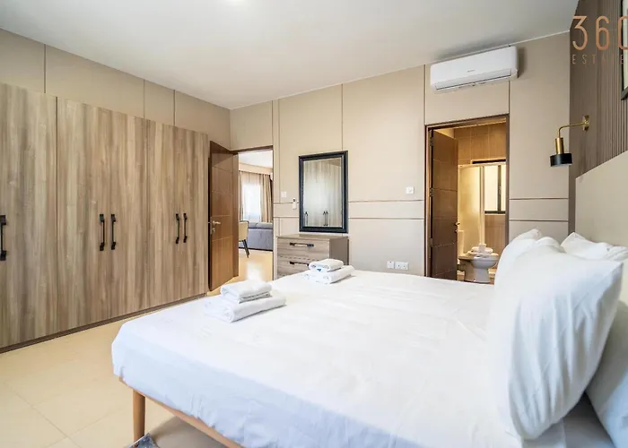 Apartamento 3br Designer With Outdoor Space, Wifi & Ac By 360 Estates Ta' Penza